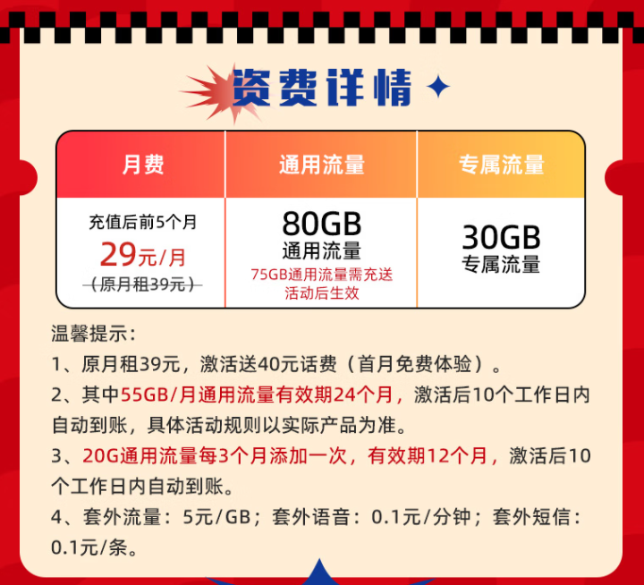 兔年換新卡！電信最新推出29元大流量卡月享110G全國(guó)流量首月免費(fèi)體驗(yàn)。